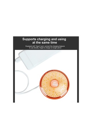 Artfulabode Usb Turuncu Sıcak Şarj Renkli Ölçüm Mekan Led Kamp Kamp Işığı Işığı Edilebilir Dış Depolama Çıtalı Çadır Atmosferip + Nv Turuncu