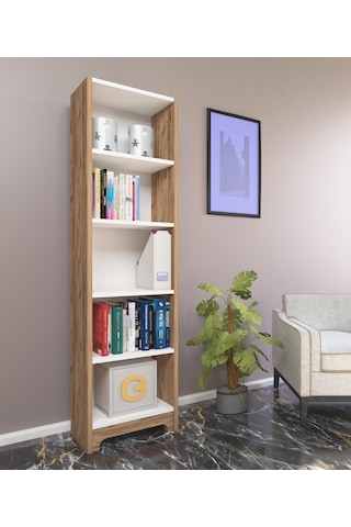 Nur Mobilya Ece 5 Raflı Kitaplık Atlantik Çam Nur Mobilya Ece 5 Raflı Kitaplık Atlantik Çam