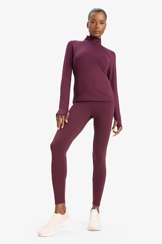 Defacto Defactofit Toparlayıcı Yüksek Bel İçi Yumuşak Tüylü Beli Saran Basic Düz Sporcu Tayt W8206az25aubr171 Bordo