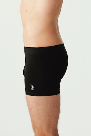 U.S. Polo Assn. Erkek Siyah 3 Lü Boxer