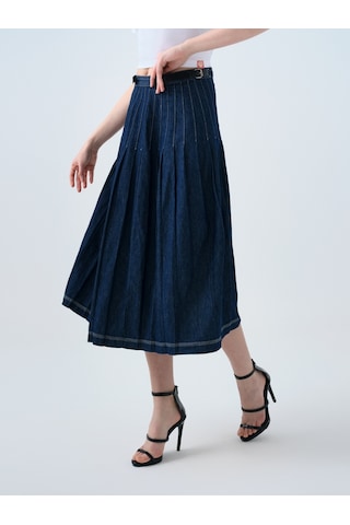 Relaxed Fit Kadın Etek Denim
