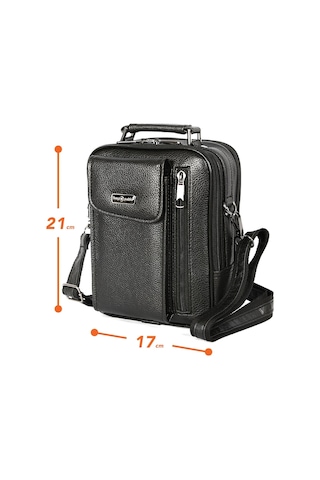 Bay Pablo C76 Siyah Çelik Kasalı El Ve Omuz Askılı Erkek Çanta