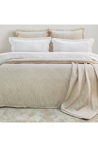 Schafer Home Pavia Şönil Yatak Örtüsü Nevresim Seti 7 Parça-bej Bej