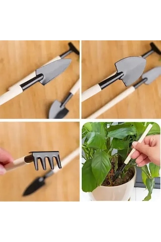 Mini Ahşap Hobi Bahçe Seti 3 Parça-9097539769493