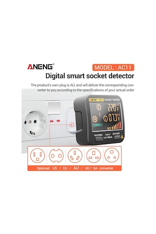 Suntek Soket Test Cihazı Devre Polarite Gerilim Dedektörü Ab