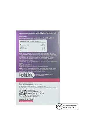 Ocean Formera L-karnitin 30 Tüp + Glukomannan 60 Kapsül Aromalı