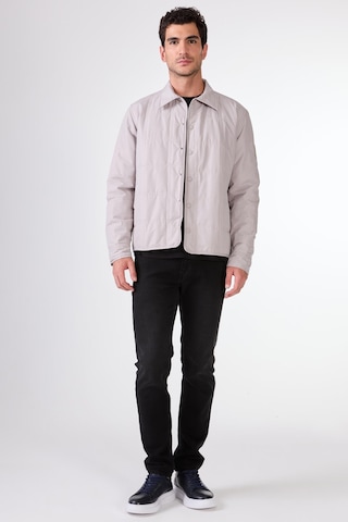 Dufy Gri Kapitone Erkek Mont - Slim Fit Gri