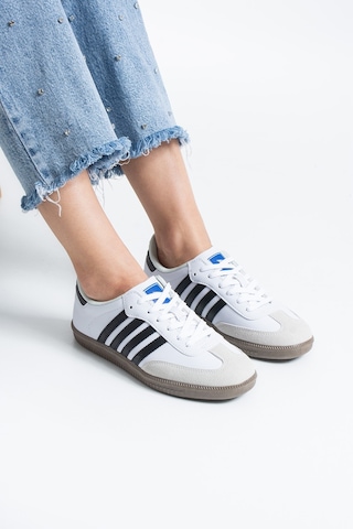 Polomia Comfort Retrox Kadın Retro Vintage Tasarım Stil Sneaker Günlük Yürüyüş Ve Okul Ayakkabı Sneaker Beyaz-siyah