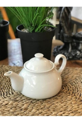 Çaydanlık Üstü Beyaz Porselen Demlik