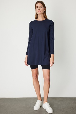On Kadın Uzun Kollu Basic Tunik 61421 Lacivert Lacivert