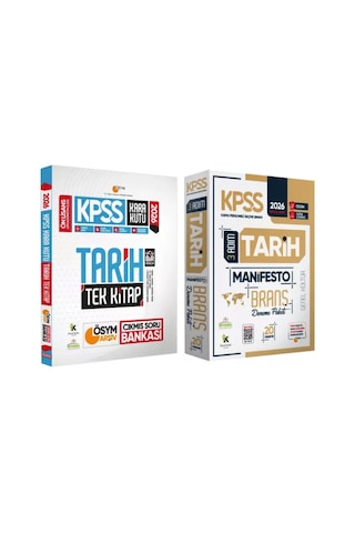 2026 Kpss Ön Lisans Tarihin Kara Kutusu Tek Kitap Ve Manifesto Çözümlü Branş Deneme 2li Seti