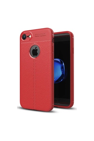Apple Uyumlu iPhone 6 Plus Kılıf Zore Niss Silikon Kapak Kırmızı
