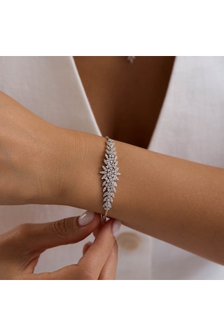 Flower Beyaz Altın Sarmaşık Takı Seti T14325