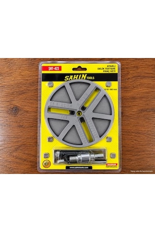 Şahin Tools Ayarlı Delik Testere Panç Seti 45-130 Mm Ayarlanabilir Panç Aparatı Şahin Tools Ayarlı Delik Testere Panç Seti 45-130 Mm Ayarlanabilir Panç Aparatı