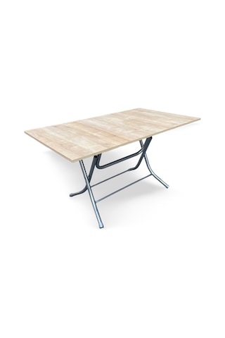 Arıcıoğlu Ticaret 70 Cm X 160 Cm Katlanır Metal Yüksek Ayaklı Suntalam Ahşap Masa Ahşap