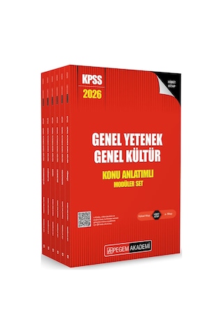 Pegem 2026 Kpss Genel Yetenek Genel Kültür Lisans Konu Anlatımlı Modüler Set 6 Kitap