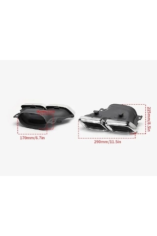 Autogp Mercedes W205 C63 Amg Egzoz Ucu Seti Krom 4 Çıkış Agp-sm-w205-c63-exc-s
