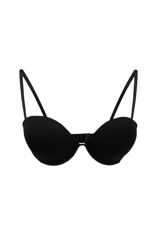Eros Double Push-up Straplez Sütyen Siyah