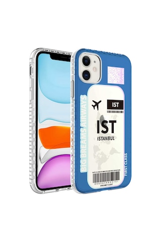 Apple Uyumlu iPhone 12 Airbag Kenarlı Renkli Desenli Silikon Zore Elegans Kapak
