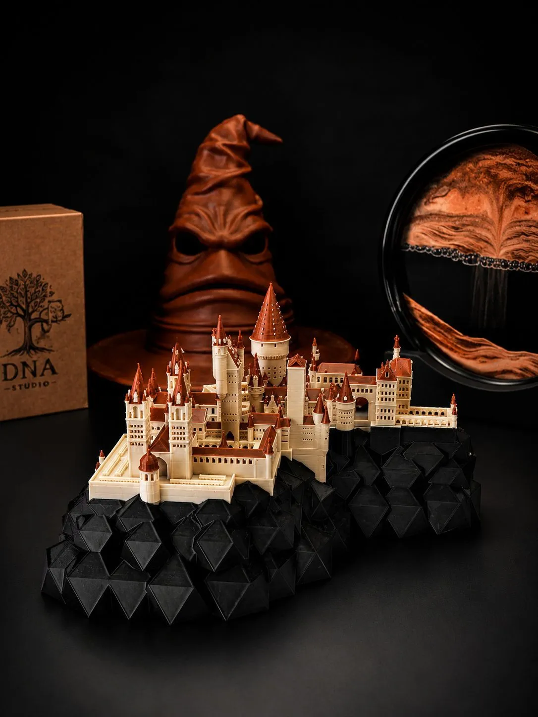 Harry Potter Hogwarts Şatosu Dekoratif Maket Koleksiyonluk Siyah - Kahverengi