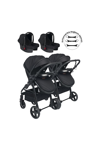 Baby Home 950 Ayrılıp Birleşebilen Travel Sistem İkiz Bebek Arabası