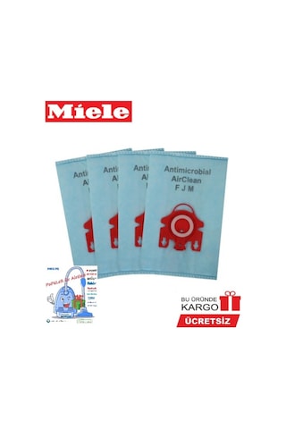 Miele Uyumlu Fjm Antimikrobiyal Toz Torbası 4'Lü Paket