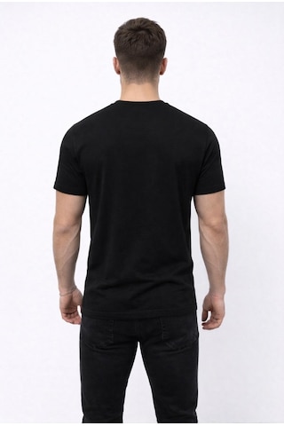 Axxel Erkek Siyah Kısa Kollu Bisiklet Yaka T-shirt-d677 Siyah