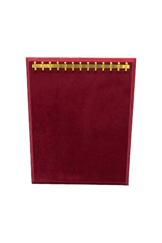 Süet Kumaş Bordo Renk 20/16 Cm Ayaklı Kanca Bileklik Sergileme Standı Çok Renkli