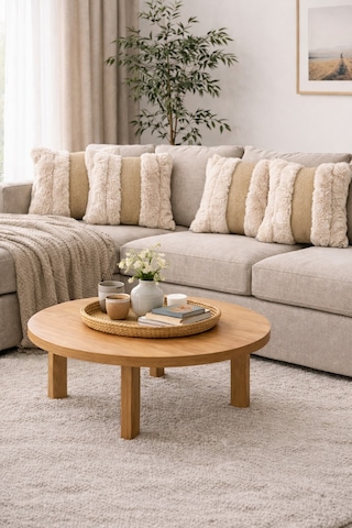Risa Krem 4lü Kırlent Kılıfı Puffy Pofuduk Dekoratif Yumuşak Koltuk Yastık Kılıfı 45x45 Krem