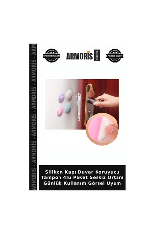 Silikon Kapı Duvar Koruyucu Tampon 4lü Paket Sessiz Ortam Günlük Kullanım Görsel Uyum