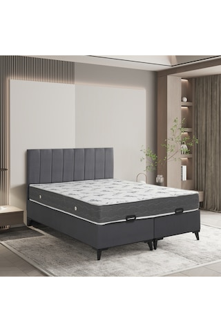 Country Çift Kişilik Baza Comfort Yatak Haki Başlık 3'lü Set Konuma Özel Teslimat 150 x 200 CM