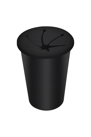 Araba Çöp Kovası Çöp Tutucu Araç Kapı Bardak Tutucu Koltuk Arkası Silikon Çöp Kutusu Çöp Kovası - Siyah