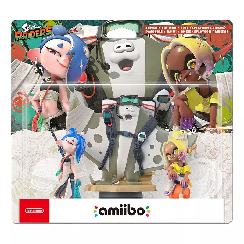 Splatoon Deep Cut Amiibo Set Shiver, Frye, & Big Man Splatoon Raiders