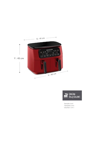 Karaca Air Pro Cook Duo Köz Xxxl 8 Kişilik Airfryer 4 + 4 L