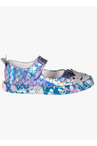 Denizkızı Hologram 3d Kız Çocuk Babet Sneakers Gri