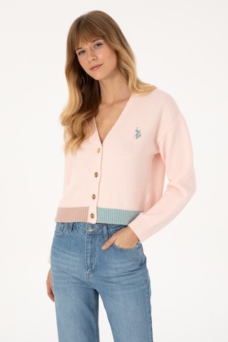 U.s. Polo Assn. Kadın Pudra Hırka Triko 50314717-vr042 Pudra