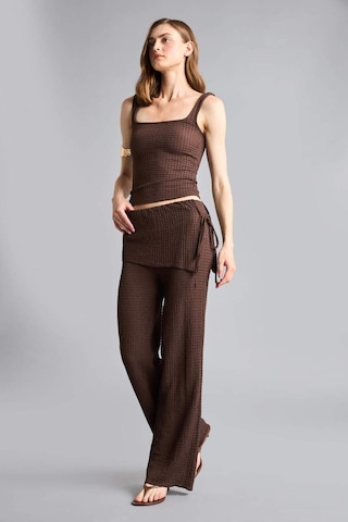 Defacto Wıde Leg Bürümcük Pantolon H4977ax26smbn341 Kahve-bn341