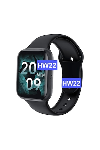 Hw22 Pd-a6 Smart Watch Dokunmatik Bluetooth Nabız Ölçme Sporcu Özellikli 1.75 Inç Akıllı Saat Siyah