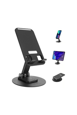 Muhasebeciler, Öğrenciler Için 360 Dönebilir Katlanabilir Telefon Tutucu Stand Yuvarlak Tabanlı