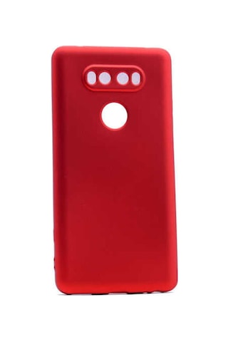 LG Uyumlu V20 Kılıf Zore Premier Silikon Kapak Kırmızı