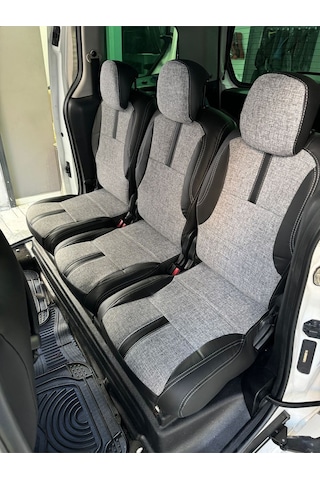 Citroen Berlingo Oto Koltuk Kılıfı 2009 2017 Arası Uyumlu Arka Sırt Arka Oturma 3 Parça