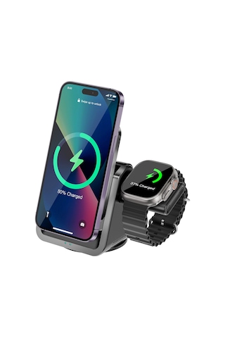Nettech Nt-wch05 3 İn 1 15w Kablosuz Wireless Şarj