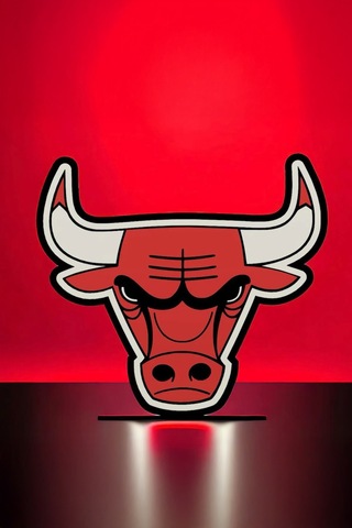 Chicago Bulls Dekoratif Aydınlatma Led Gece Lambası Çok Renkli
