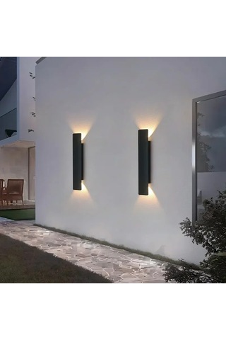 Liangmei Açık Su Geçirmez Duvar Lambaları Şerit Alüminyum Duvar Ahşap