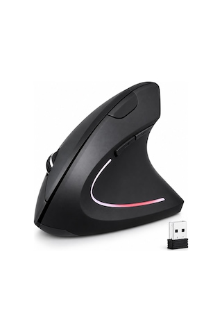 Sessiz Click Kablosuz Ergonomik Dikey Mouse Bluetooth 2.4 Ghz Usb Çift Cihaz Geçişli Dpi -