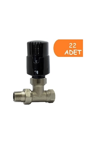 10 Adet Eca Trv4 Termostatik Düz Radyatör Valfi Petek Vanası Siyah 802120117