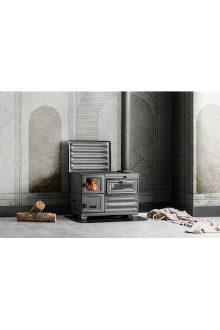 Erendemir Kuzine Soba Siyah Şömine Döküm Soba Em804B-D