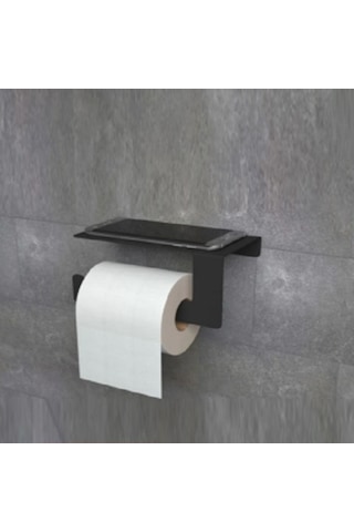 Tasagram Siyah Telefon Raflı Tuvalet Kağıtlık