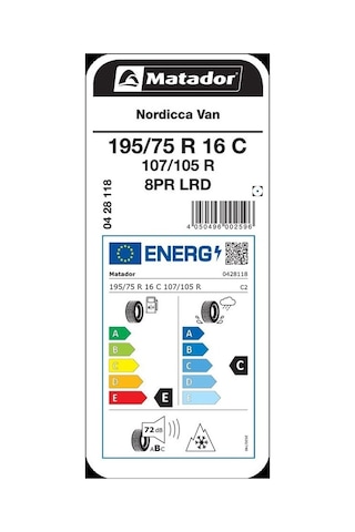 Matador 195/75R16C 107/105R Nordicca Van 8PR Kış Lastiği 2025