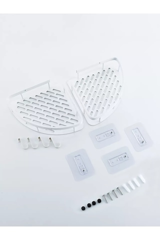 Pabk Banyo Köşe Askılı Duvar Rafı 218647037 Beyaz